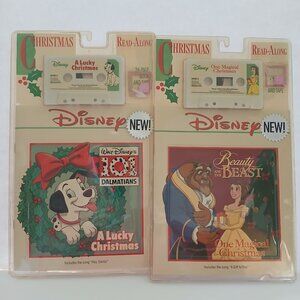 2 Disney Christmas Read-along  Cassette tapes 1993